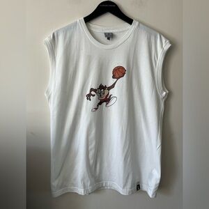 Looney Tunes Warner Bros. y2K 2007 Tasmanian devil Muscle Tank Top